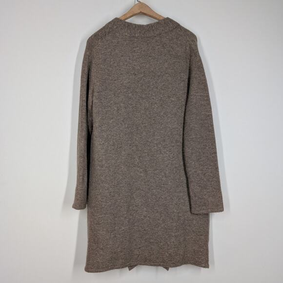 Jenni Kayne Open Front Sweater Coat Oatmeal Merino Wool Blend Size XS Oversized - Picture 5 of 9